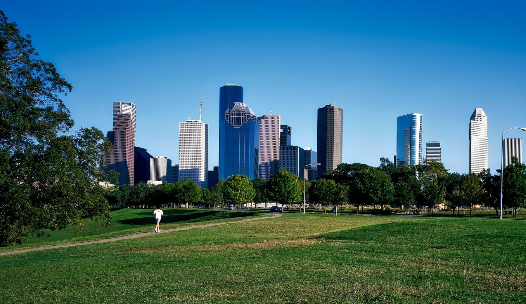 Vista urbana de Houston em contexto internacional